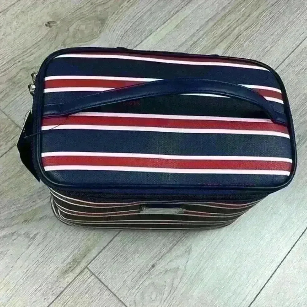 Tommy Hilfiger Cosmetic Travel Bag Blue, Red & White - Picture 3 of 8